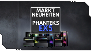 EX5 Launch Beitragsbild mit allen drei Gehäusen und Schrift