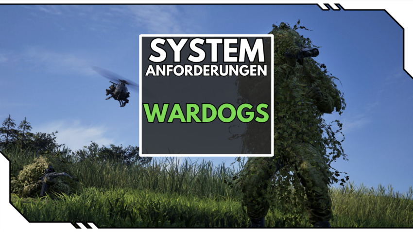 Wardogs Beitragsbild mit Text und Spielzszene