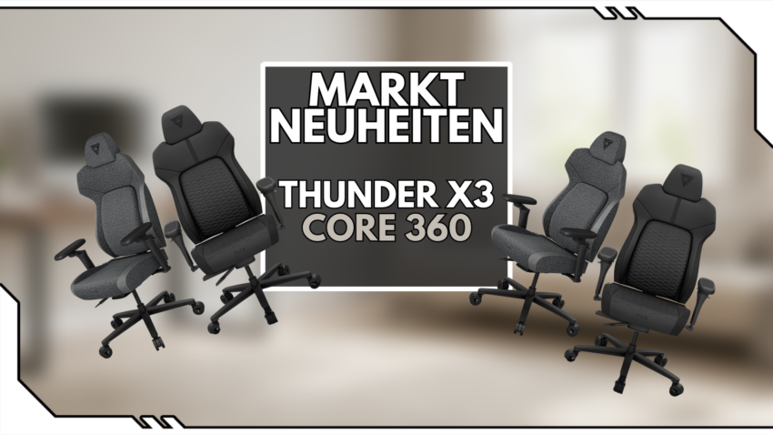 Thunder X3 Core 360 Beitragsbild mit Schrift und verschiedenen Modellen