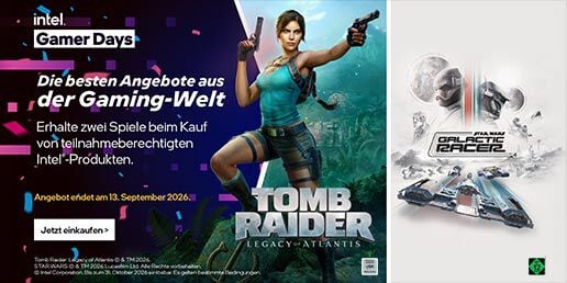 Intel&reg; Gamer Days Bundle Tomb Raider Legacy of Atlantis und Star Wars Galactic Racer