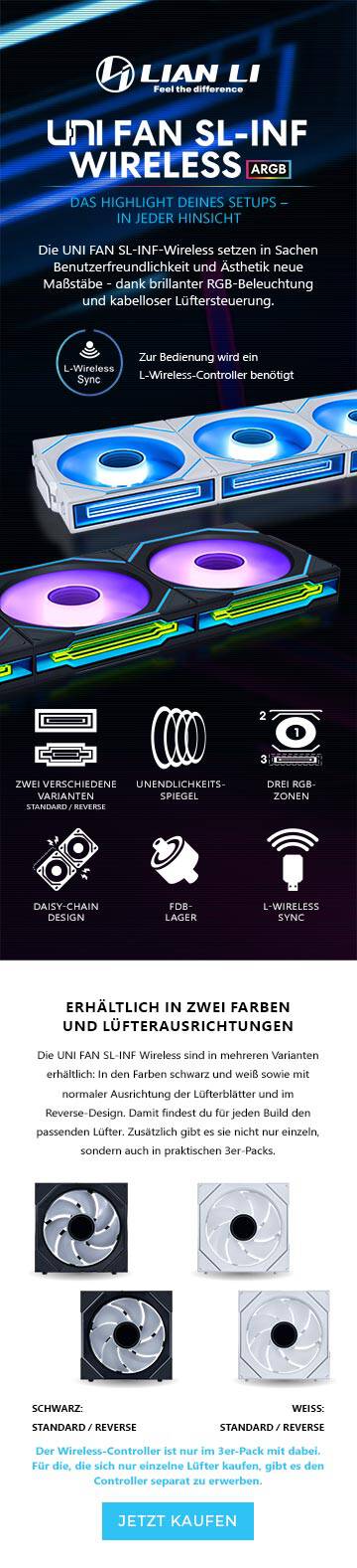 LIAN LI UNI FAN SL-INF Wireless