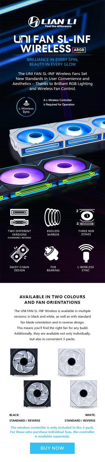 LIAN LI UNI FAN SL-INF Wireless
