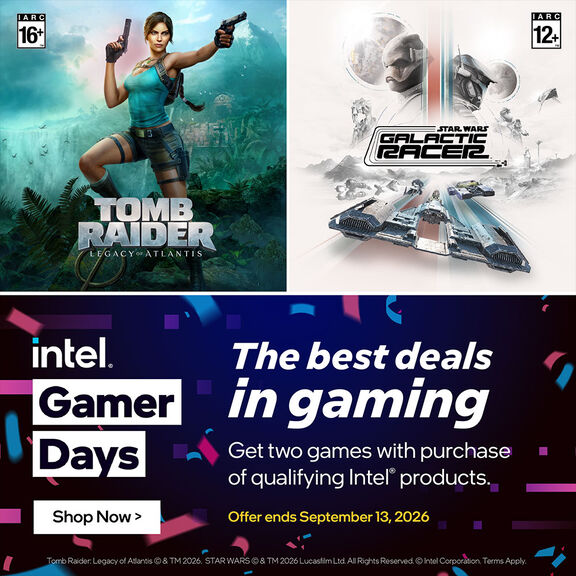 Intel Tomb Raider Legacy of Atlantis and Star Wars Galactic Racer Gaming Bundle