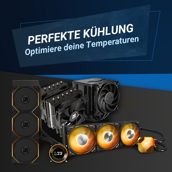 Konfigurator f&uuml;r Luft- und Wasserk&uuml;hlung von PCs