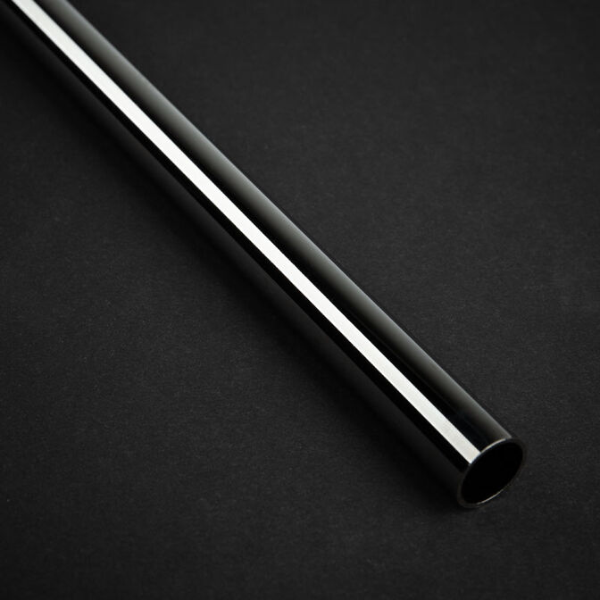 Bitspower None Chamfer Brass Hard Tubing 12mm AD, 500mm - black sparkle image number 1