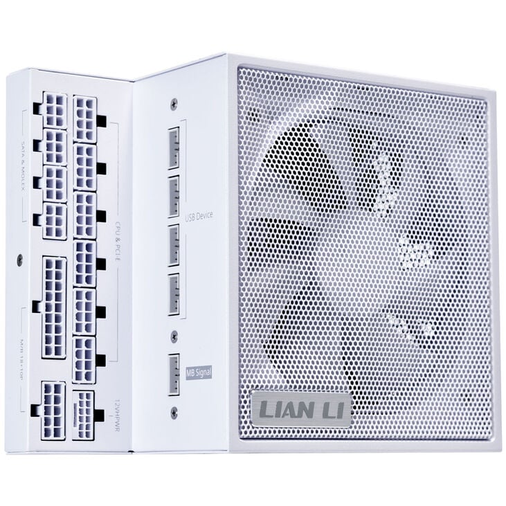 Lian Li EDGE EG1000 80 PLUS Platinum Power Supply, PCIe 5.1, ATX 3.1 - 1000 Watts, White image number 1
