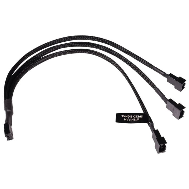 Alphacool Y-Splitter 4-Pin auf 3x 4-Pin PWM 30cm - schwarz image number 0