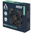 ARCTIC P12 Pro Reverse Fan, PWM - 120mm, black, pack of 3 image number null
