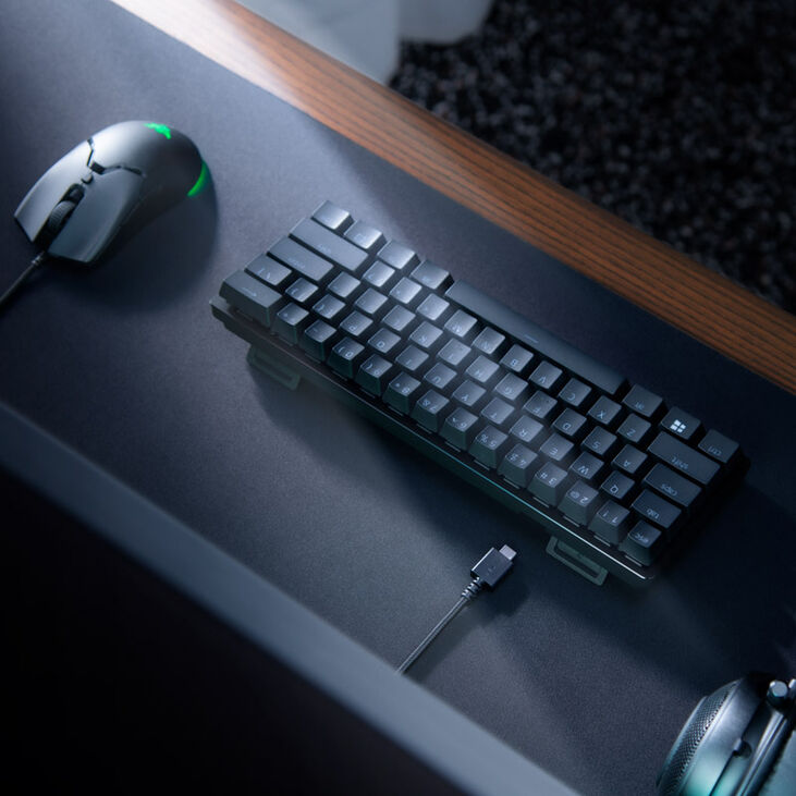 Razer Huntsman Mini Black Gaming Keyboard, Clicky Purple optical - black image number 5