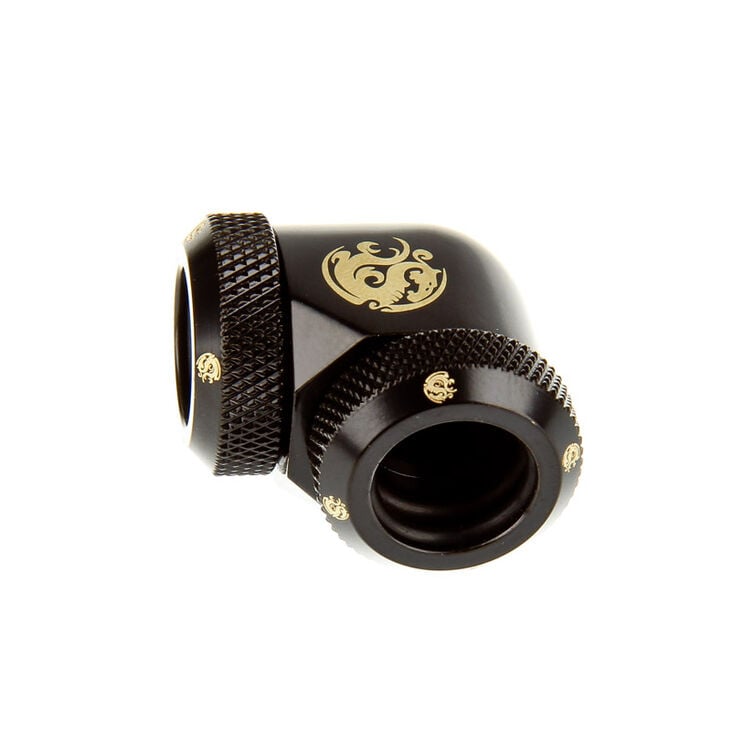 Bitspower Multi-Link Adapter 90 Grad 12mm AD auf 12mm AD Hardtube - schwarz matt image number 1