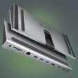 AXAGON HMC-4KX3 USB 3.0 Hub, MiniDP + 2x HDMI, LAN, PD, 3x USB-A, SD-Kartenleser, Audio image number null