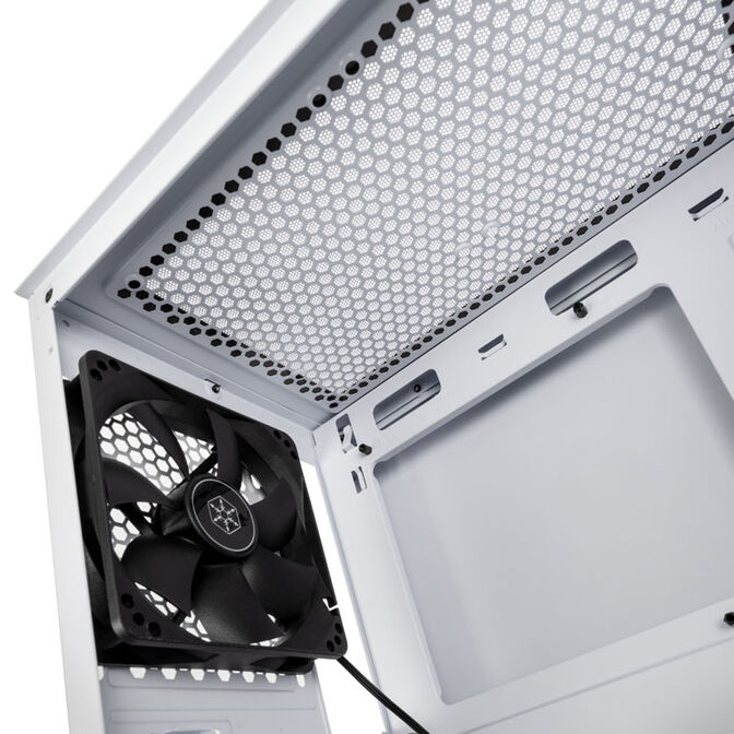 SilverStone Fara H1M Micro-ATX Case, Tempered Glass - white image number 9