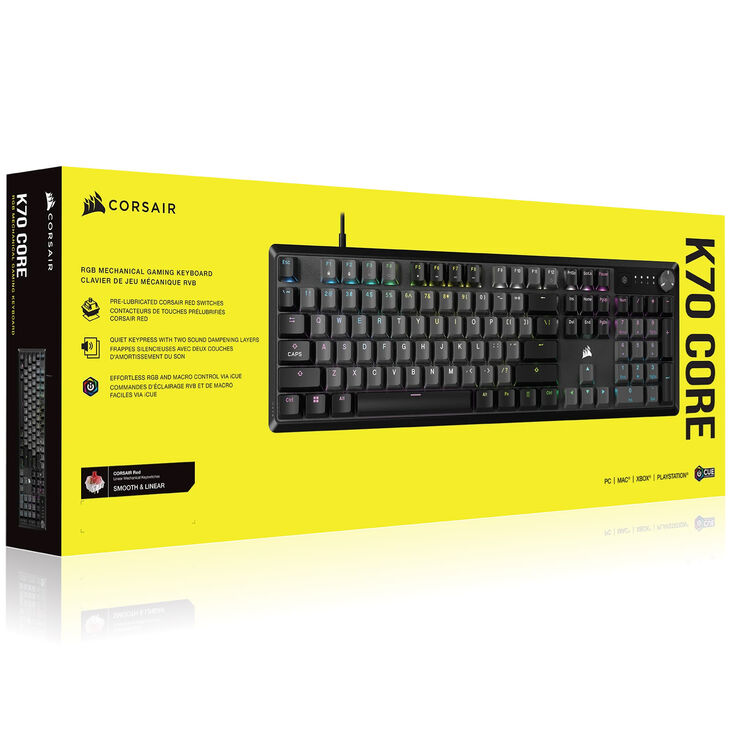 Corsair K70 RGB CORE Mechanical Gaming Keyboard, Backlit RGB LED image number 9
