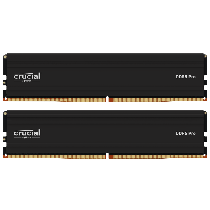 Crucial Pro DDR5-5600 RAM, CL46 - 128 GB Dual Kit, black image number 1