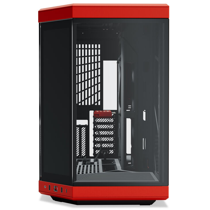 Hyte Y70 Touch Infinite PC-Gehäuse, Midi-Tower, ATX, Tempered Glass - Black Cherry image number 3