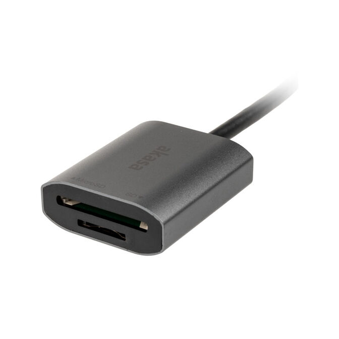 Akasa USB 3.2 Gen1 Type-C Dual Card Reader - silver image number 2