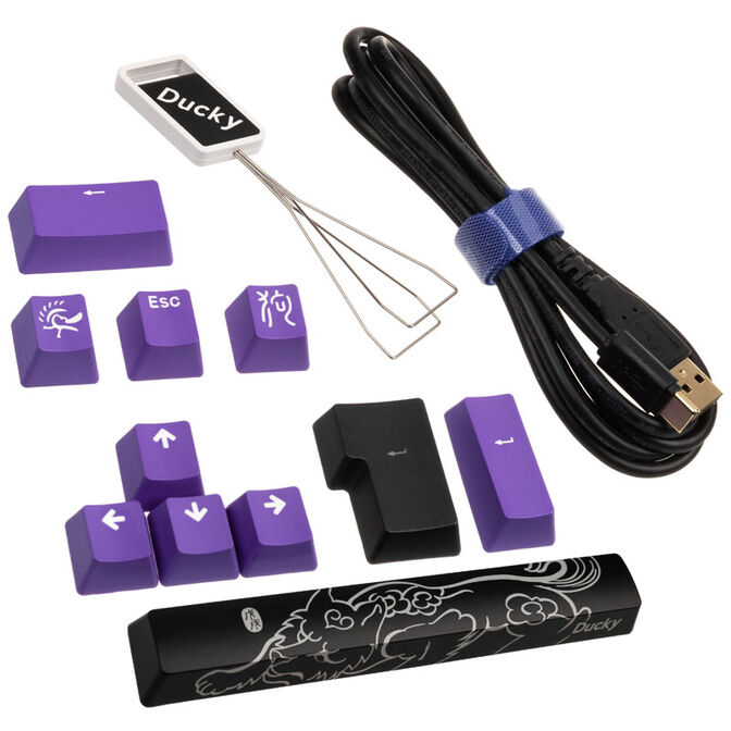 Ducky One 2 Mini Gaming Tastatur, MX-Silent-Red, RGB-LED, schwarz image number 7