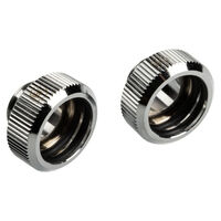 Bitspower Touchaqua Adapter Connection G1/4 inch AG to 16mm OD Hardtube - 2 pack, silver