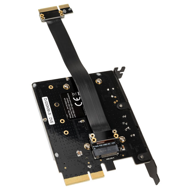 Akasa Dual M.2 PCI-E RGB LED Adapter Card image number 2