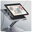 AXAGON HMC-STND Stand for Laptops and Tablets, USB-C Hub - silver image number null