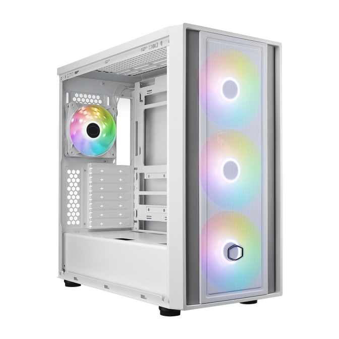 Cooler Master MasterBox 600 ARGB PC-Geh&auml;use, Midi-Tower, E-ATX, RGB, Tempered Glass - wei&szlig; image number 5