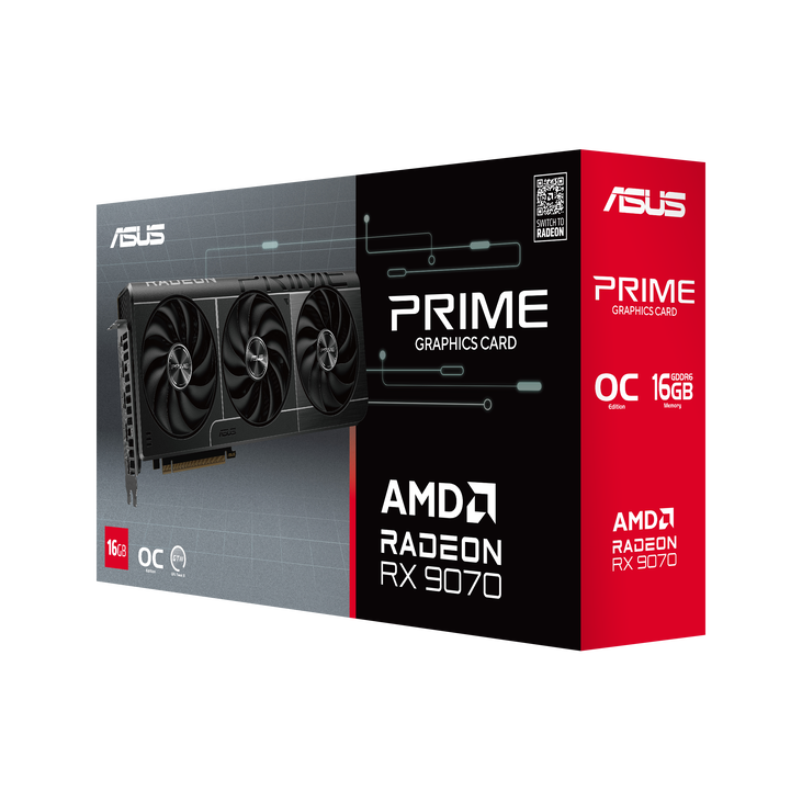 ASUS Prime Radeon RX 9070 OC Edition Grafikkarte, 16384 MB GDDR6 image number 1