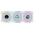 Lian Li UNI FAN TL LCD FLEX Wireless Fan, ARGB and LCD - 120mm, white, 3-pack with controller image number null