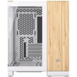 Corsair 2500X Micro-ATX Geh&auml;use, Tempered Glass - wei&szlig;, bambusholz image number null