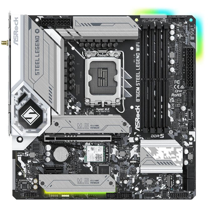 ASRock B760M Steel Legend WiFi, Intel B760 motherboard - Socket 1700, DDR5 image number 2