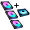 Lian Lian Li "4-Pack" - 3x UNI FAN SL-INF 120 ARGB Reverse Blade PWM Fans & 1x Standard Blade, 120mm - black (Without Controller)