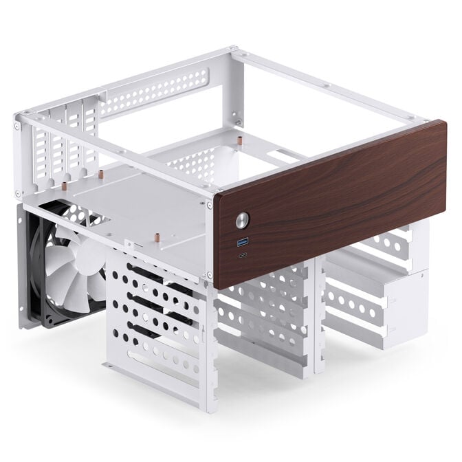 Jonsbo N4 NAS-Geh&auml;use, Micro-ATX - wei&szlig; image number 5