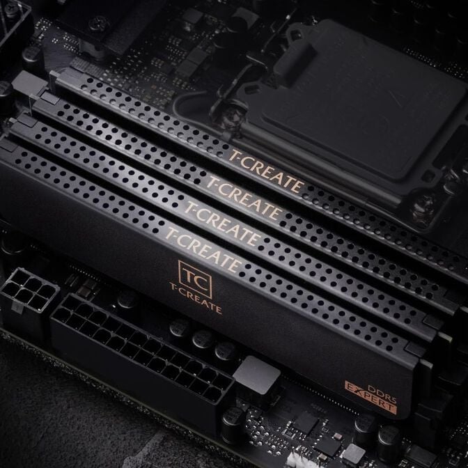 Team Group T-Create Expert DDR5-6400 RAM, CL42, XMP/EXPO - 128 GB Dual Kit, schwarz image number 4
