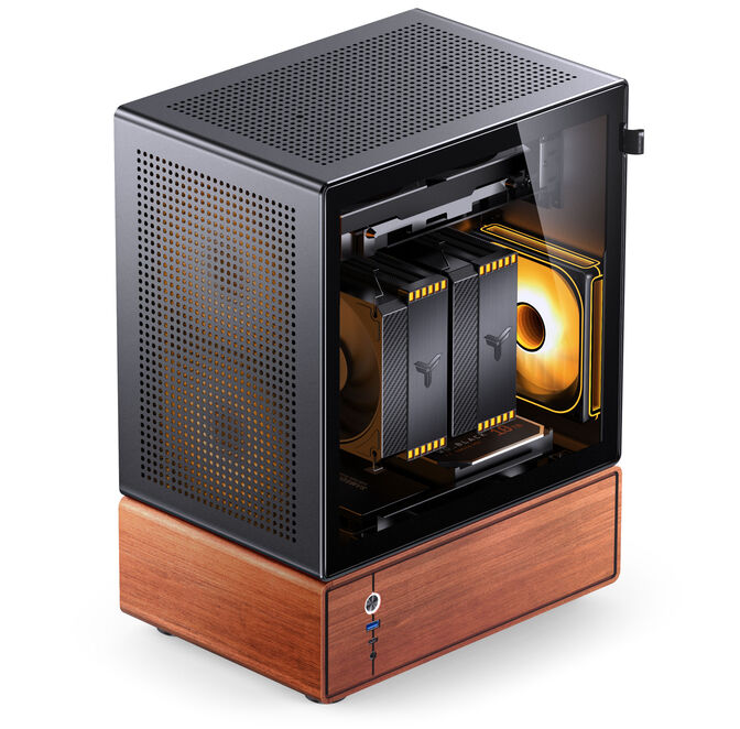 Jonsbo T7 PC-Geh&auml;use, Midi-Tower, mATX, Tempered Glass - schwarz image number 3