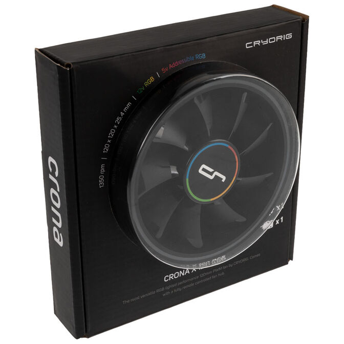 Cryorig Crona S PWM L&uuml;fter, ARGB - 120mm, schwarz image number 7