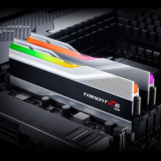 G.Skill Trident Z5 RGB DDR5-6000 RAM, CL30, XMP - 64 GB Dual-Kit, silber image number 4