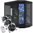 Hyte Y70 Touch Infinite PC Case, Mid Tower - Pitch Black + FP12 3-Pack & NP50 image number null