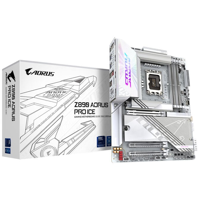 GIGABYTE Z890 AORUS Pro ICE motherboard, socket LGA 1851, Intel Z890, ATX, DDR5 image number 0