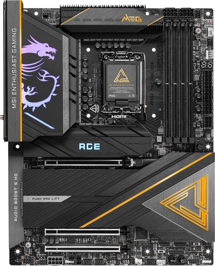 MSI MEG Z890 ACE motherboard, socket LGA 1851, Intel Z890, ATX, DDR5 image number 2