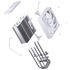 Jonsbo CR-1000 EVO ARGB CPU Cooler, 120mm - white image number null