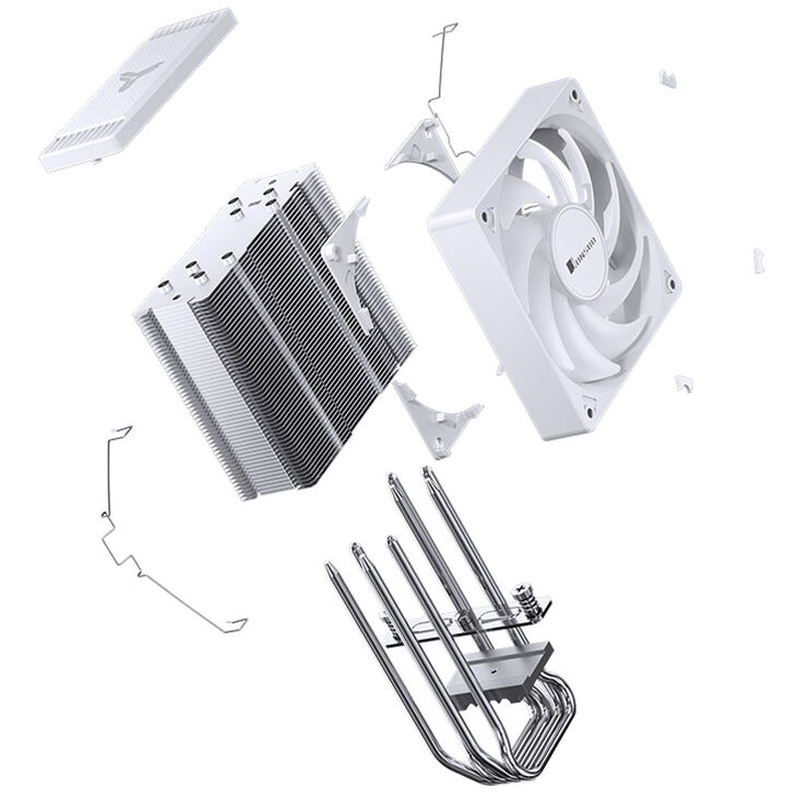 Jonsbo CR-1000 EVO ARGB CPU Cooler, 120mm - white image number 6