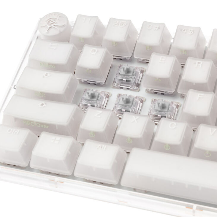 Ducky One 3 Aura White Mini Gaming Keyboard, RGB LED - MX-Speed-Silver (US) image number 4