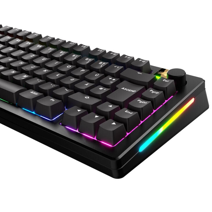 Glorious GPBT Basics Keycaps, ISO Layout (DE), PBT, Doubleshot - Classic Black image number 2