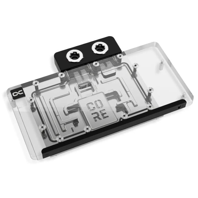 Alphacool Core RX 9070 Steel Legend GPU water block, ARGB, with backplate - acrylic image number 1