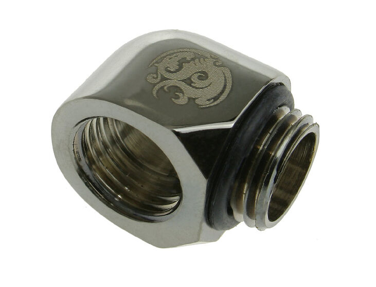 Bitspower Adapter 90 Grad G1/4 Zoll AG auf G1/4 Zoll IG - schwarz glänzend image number 0