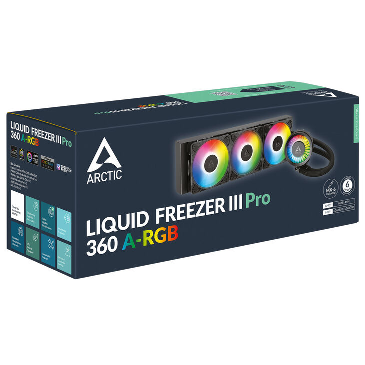 Arctic Liquid Freezer III Pro 360 ARGB AiO Water Cooling - 360mm, black image number 5