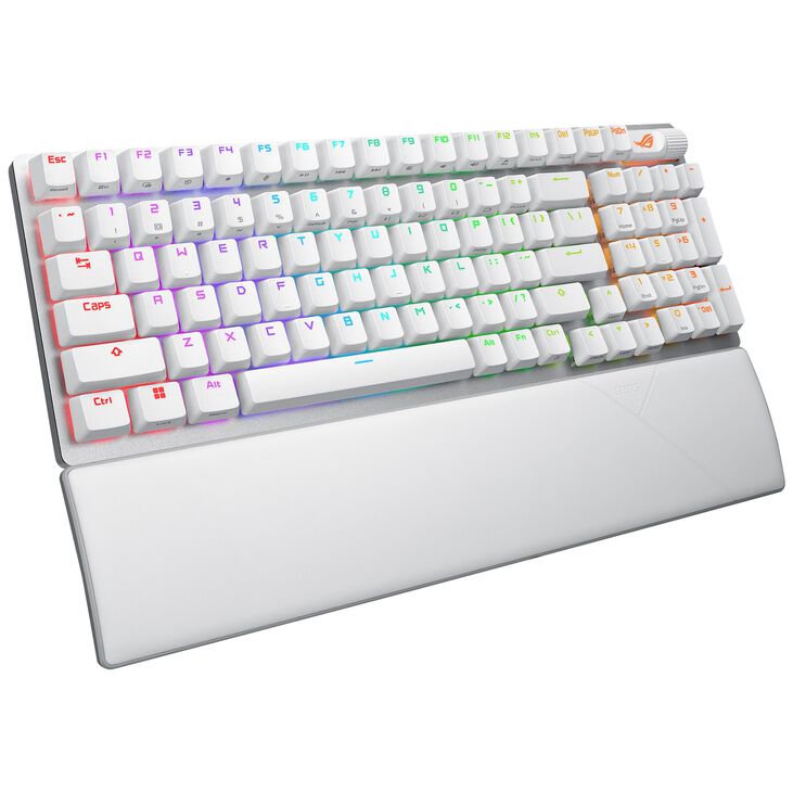 ASUS ROG Strix Scope II 96 Wireless Gaming Keyboard, RGB - white. ISO (DE), ROG NX Snow Switches image number 3