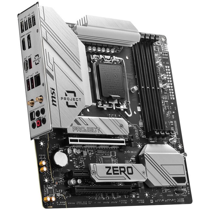 MSI Pro B760M Project Zero, Sockel LGA 1700, Intel B760M, Micro-ATX - DDR5, Back-Connect-Design image number 1