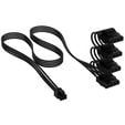 Corsair Premium Sleeved 4x 4-Pin-Molex-Kabel, f&uuml;r Typ-5-Netzteil - schwarz image number null