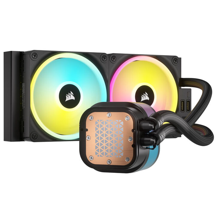 Corsair iCUE LINK H100i RGB LCD AiO Wasserkühlung - 240 mm, schwarz image number 4