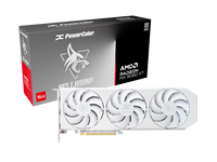 PowerColor Hellhound Spectral White Radeon RX 9060 XT OC Grafikkarte, 16384 MB GDDR6
